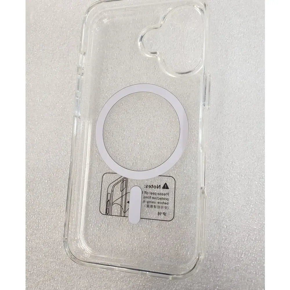 FNTCASE Magnetic Clear Case for Apple iPhone 16 - MagSafe Shockproof Cover